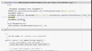 Java prog#75  Reports   Itext  Give Title and change font, colour,style,Bold