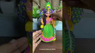 DIY clay Most beautiful in The Universe Shri Radha Rani idol making #shorts