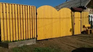 Арочные ворота с калиткой своими руками
