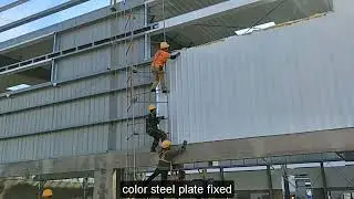 How to install steel warehouse exterior wall steel sheet?