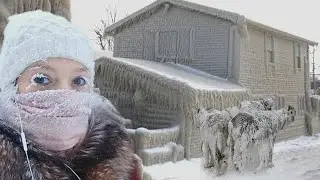 Coldest city in the world (- 67°C ) Russia freezes! ⚠️ Terrible snow freezing storm hits Yakutia