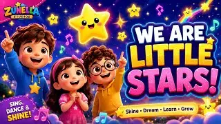⭐ We Are Little Stars  Poem|Kids Song| Zunella Studios💫|Subscribe🌟💥