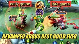 MOBILE LEGENDS REVAMP ARGUS BEST BUILD - MOBILE LEGENDS ARGUS REVAMP GAMEPLAY