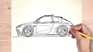 How to draw a Sports Car