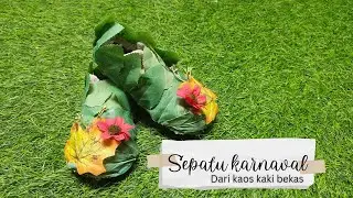 DIY sepatu karnaval peri hutan dari kaos kaki bekas