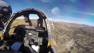 A 10 INTERIOR COCKPIT VIEW   GoPro FOOTAGE DURING TRAINIAD MISSION IN ARIZONA
