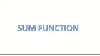 Excel SUM Function | Auto SUM | With Examples |