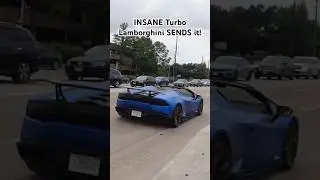 Insane Twin Turbo Huracan SENDS IT! Would you turbo your Huracan? #lamborghini #huracan #twinturbo