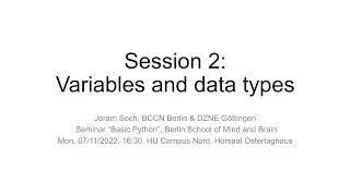 Session 2: 