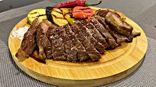 Стейк с ОВОЩАМИ ГРИЛЬ / Steak with GRILLED VEGETABLES