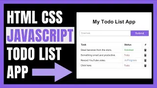 Todo List App Using HTML, CSS and JavaScript