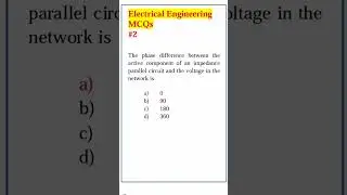 Electrical Engineering Most Important MCQs |2 #shorts #electricalengineering #electricalmcq