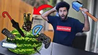 Using RANDOM Objects As Throwing WEAPONS!! 2 (WILL IT STICK CHALLENGE!!)