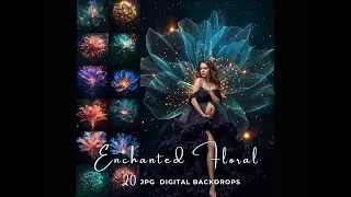 Enchanted Floral Maternity Overlay Digital Backdrop Photoshop Composite Photography Overlay