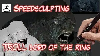 Zbrush speed sculpting Troll Lord of the ring