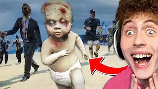 Playing GTA 5 As A ZOMBIE BABY!