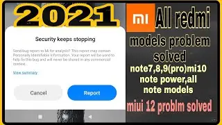 Redmi(Mi)Security keeps Stopping problem Solution2021#