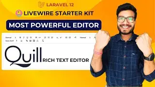 Quill Editor in Laravel 12 + Livewire — Full CRUD + Image & Video Upload (Step-by-Step)