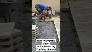 Laying patio slabs 