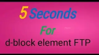d-block element for first transition series chemistry by aidtez