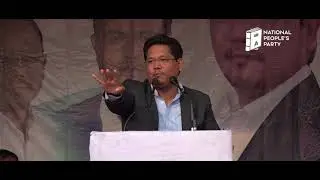 President of National People’Party Conrad K. Sangma at Umtyrnga, Jirang Constituency in Ri-Bhoi .