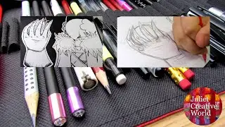 Lofix. Tutorial how to draw character and hand in details with pencil, fineliner and marker.