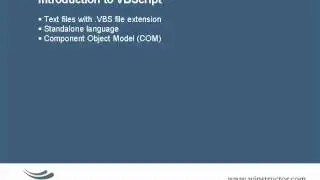 VBScript - Introduction to VBScript (1 - 9)