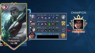 AFK 4 VS 5 MATCH BUT STILL WIN MCL CHAMPION! | YU ZHONG SPELL VAMP BUILD - MLBB