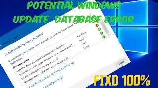 Potential Windows Update Database  Error Detect in windows 10 Tutorial