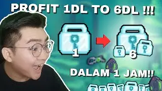 OP BANGET COI!! 1 JAM CUAN SEGINI?! | Alien Profit Growtopia 2024
