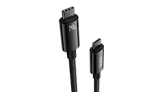 Кабель Type C Type C 240W PD 3.1 5A QC 4.0 для быстрой зарядки Baseus