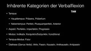Sprachwissenschaft 8: Verbalflexion