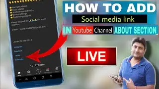 How To Add Social media Links in YouTube About Section | How to add social media links in youtube