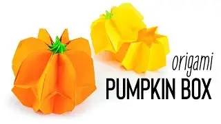 Origami Pumpkin Box Tutorial | Halloween DIY | Paper Kawaii