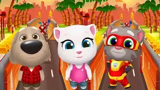 TALKING TOM  GOLD RUN X ORO   ALL CHARACTER PART   KARMEN QUEEN