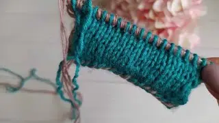 Knitting double-sided colored stockinette stitch / Double-sided knitting