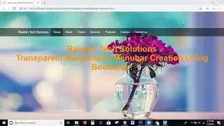 Transparent Responsive Menubar Creation Using Bootstrap | Responsive Navbar | Responsive Navigation