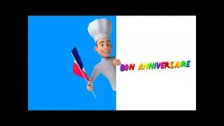 Joyeux Anniversaire - Feliz cumpleaños en francés