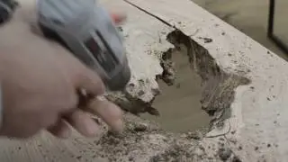 Отверстия для столика из эпоксидной смолы, мебель своими руками Alisio