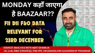 FII DII F&O Data || Nifty Banknifty Finnifty Prediction for Tomorrow Monday 23rd December 2024
