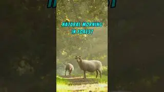 Forest Harmony: Sheep in the Morning Light 