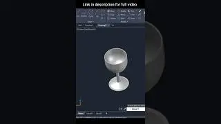 Wine Glass Drawing in AutoCAD 3D 
