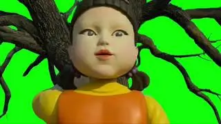 Squid Game Red Light Green Light Game Green Screen