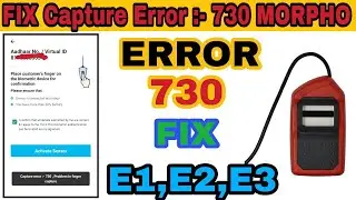 FIX MORPHO CAPTURE ERROR :- 730 | FIX APP HASBEEN STOPPED MORPHO FINGERPRINT DEVICE | MORPHO PROBLEM