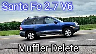 Hyundai Sant Fe 2.7 V6 Muffler Delete Sound Revs & Driveby