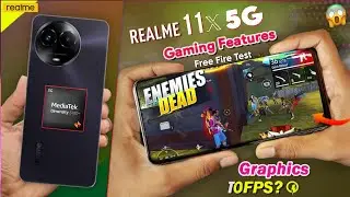 Realme 11x 5G Free Fire Test - Realme 11x Gaming All Features Dimensity 6100+ Chipset - 🔥Free Fire🔥