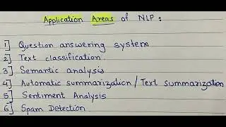 6 Application Areas of NLP (Natural Language Processing) #nlp #naturallanguageprocessing #nlponline