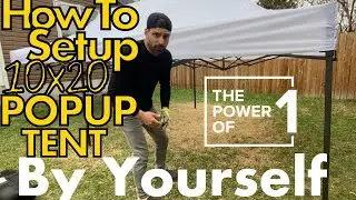 Pop up Tent -  How To Setup 10x20 - By Yourself - EASY