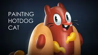 Painting HotDog Cat