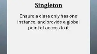 Шаблоны проектирования: Singleton (Design Pattern - webcast)